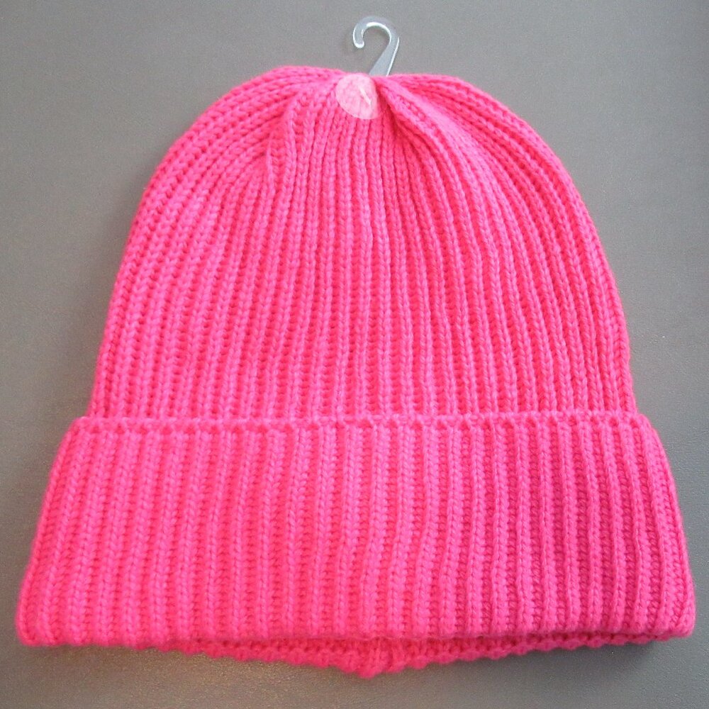 Style & Co. Women's Solid Cuffed Beanie Hat, Hot Pink, One Size
